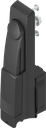 poignée escamotable pour cylindre KABA, plombable, polyamide GF noir