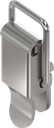 Spanslot met spanbeugel zonder oog voor hangslot, zonder montagegaten, Staal onbehandeld