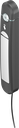 Zwenkgreep AGENT E bedraad met RFID kaartlezer 125 kHz, Zamak gepoedercoat in wit aluminium en polyamide GV zwart