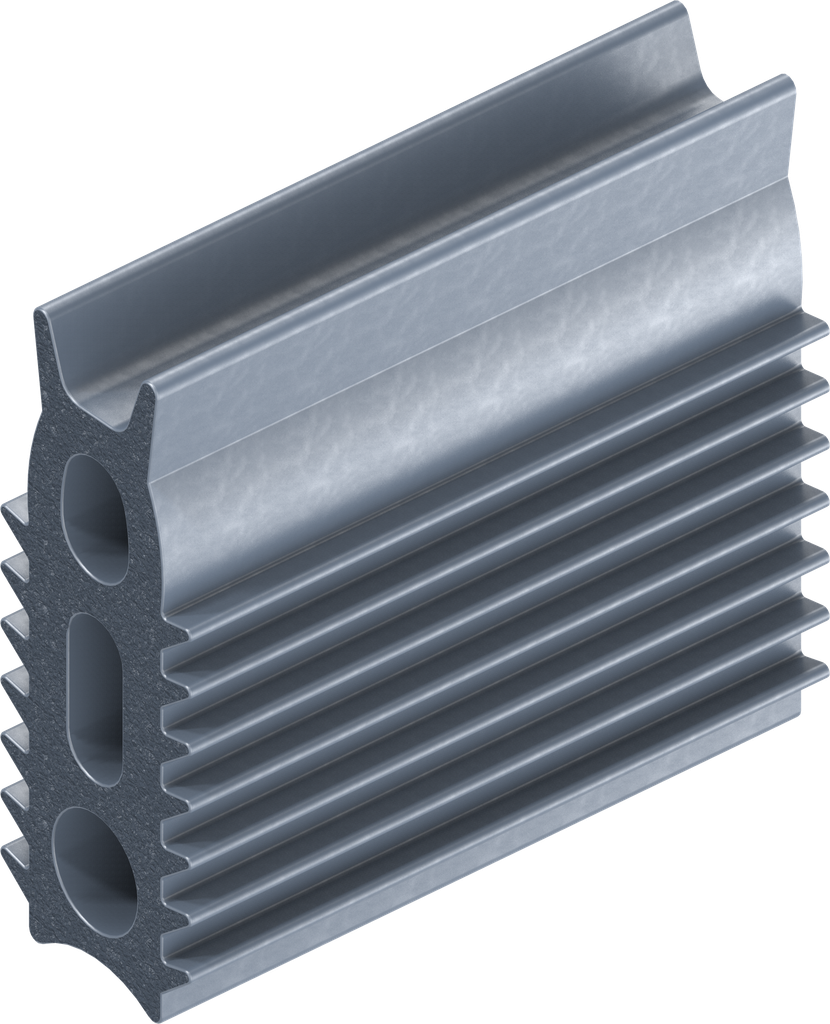 Guarnizione in materiale ignifugo, silicone (materiale solido) 50 ± 5 Shore A blu-nero