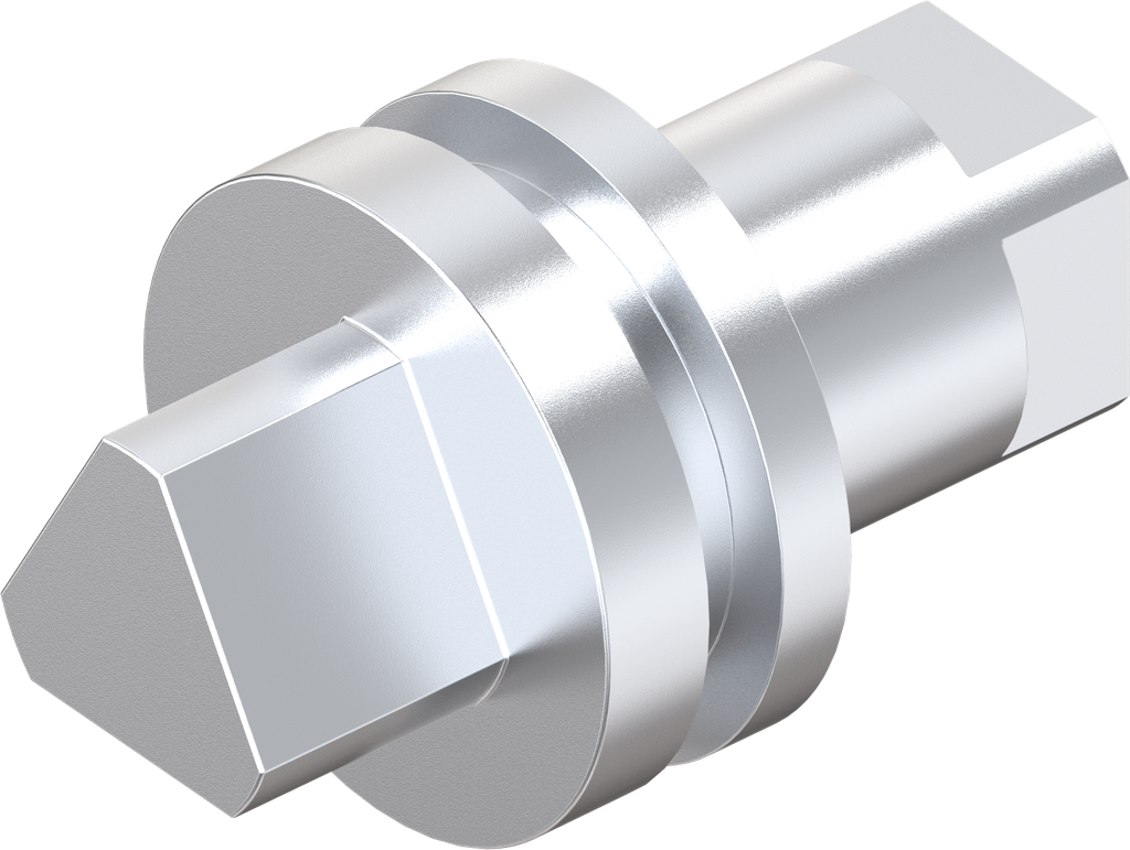 Bediening driekant 8, Zamak verchroomd