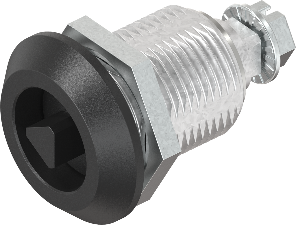 Compression latch triangular 7, Zinc die black powder-coated