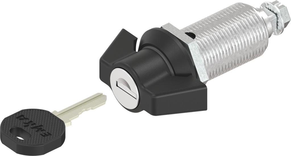 Draai-span-slot met knevel sleutelnummer EK 333, Zamak zwart gepoedercoat