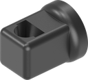 Stanggeleider voor ronde stang 8 mm, polyamide GF zwart