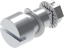 Bediening sleuf 1,5x3, Zamak verchroomd