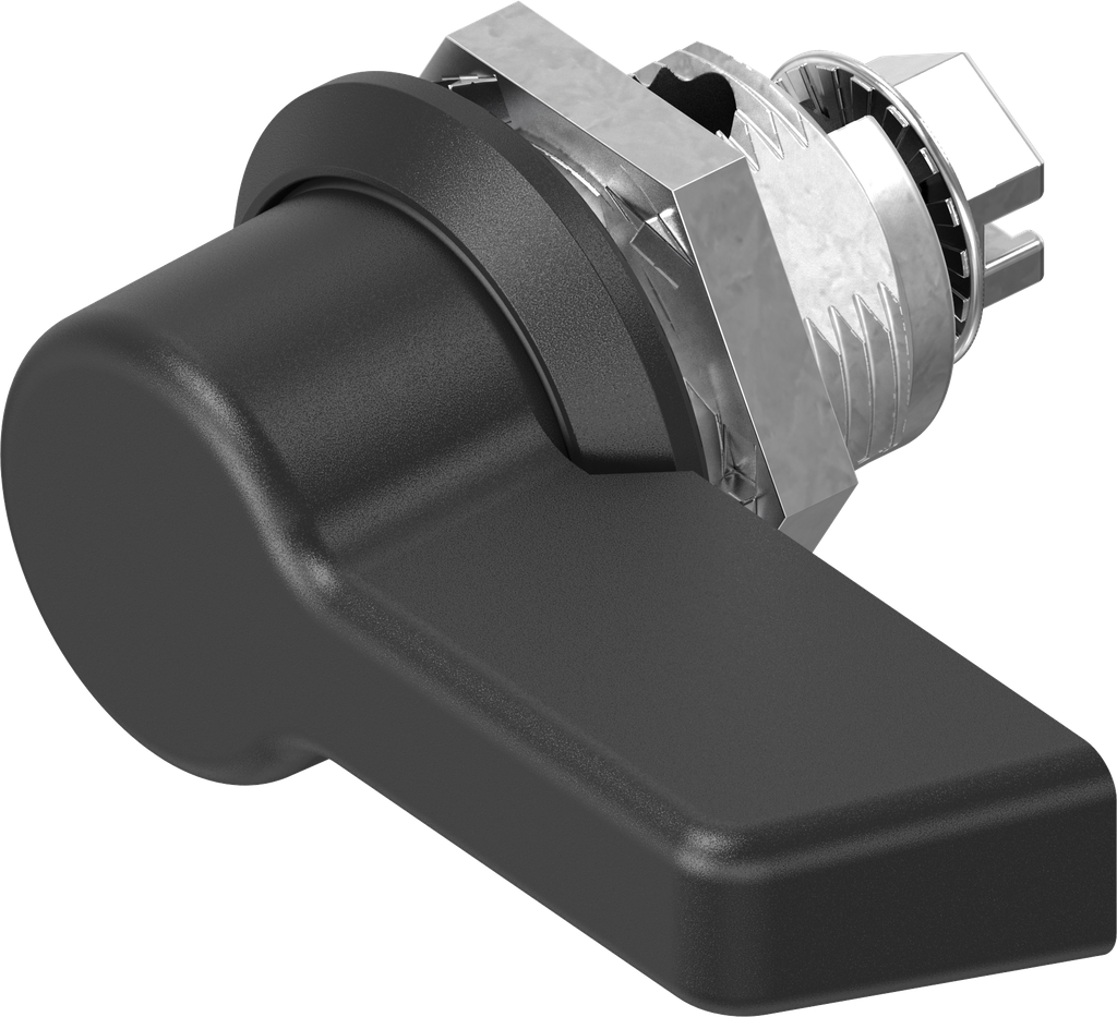 Knevelslot zonder cilinder, Zamak zwart gepoedercoat