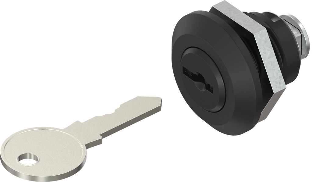Cilinderslot sleutelnummer EK 333, polyamide GF zwart