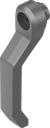 poignée extérieure courte pour axe en acier, polyamide GF noir