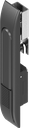 poignée escamotable 1180 pour crémones avec bouton-poussoir, polyamide et zamak époxy noir
