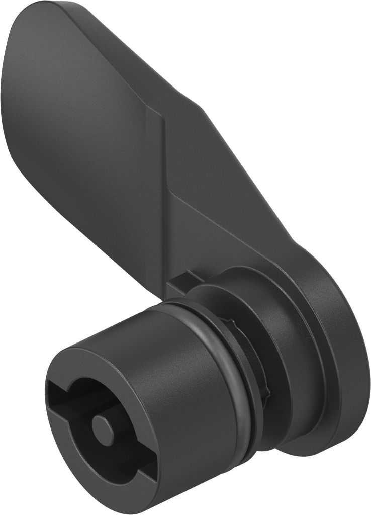 Bedieningssluitlip dubbelbaard 3 met O-ring, polyamide GF zwart