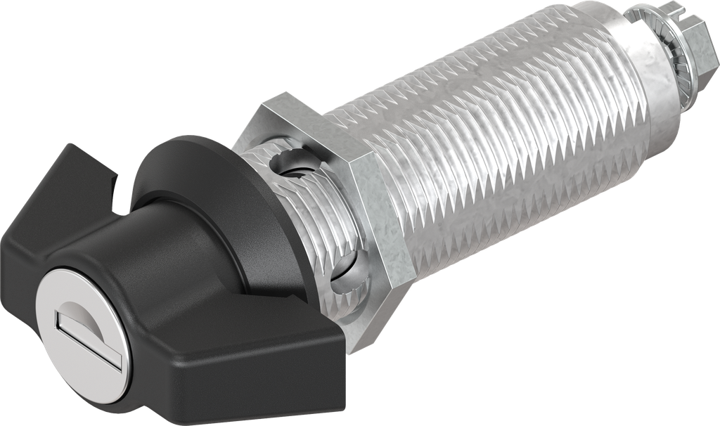 Knevelslot verschillend sluitend, Zamak en polyamide zwart