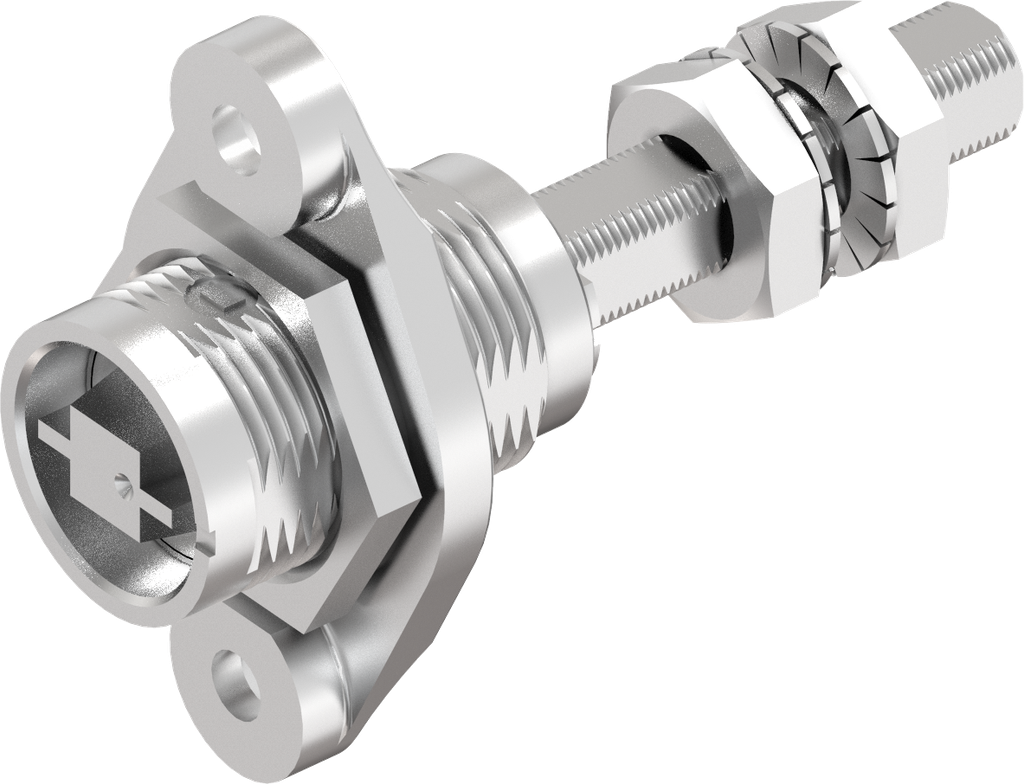Chiusura 1/4 di giro a compressione per montaggio a filo versione ferroviaria con aletta versione sinistra, acciaio inox AISI 316