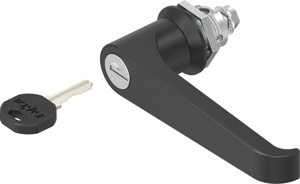 L-greep verschillend sluitend, Zamak en polyamide zwart