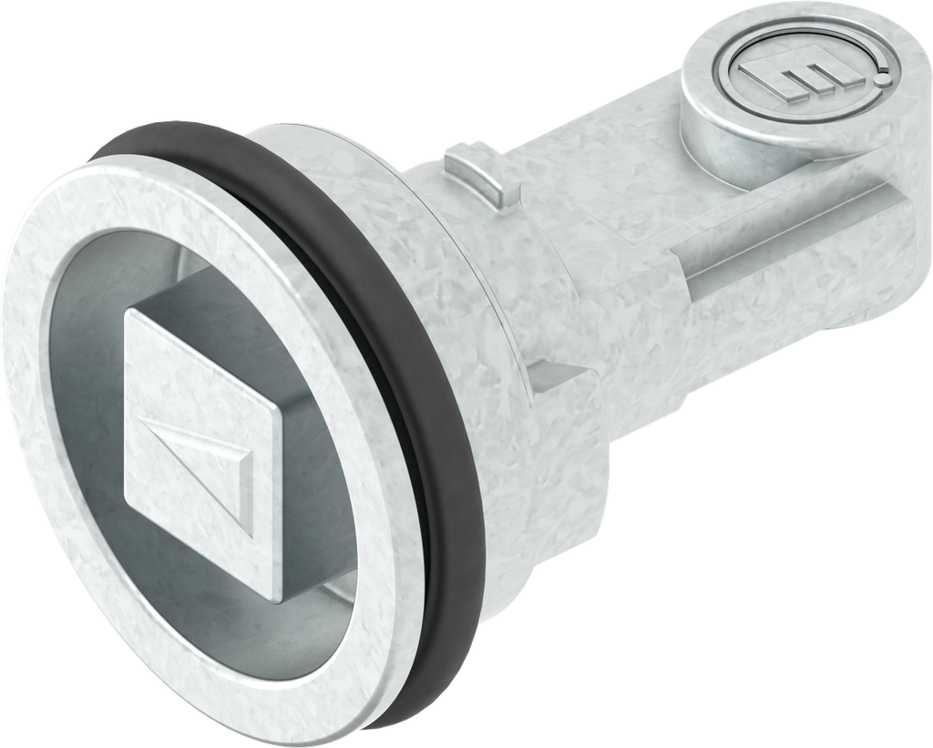Insert square 8 for quick mounting, Zinc die zinc-plated